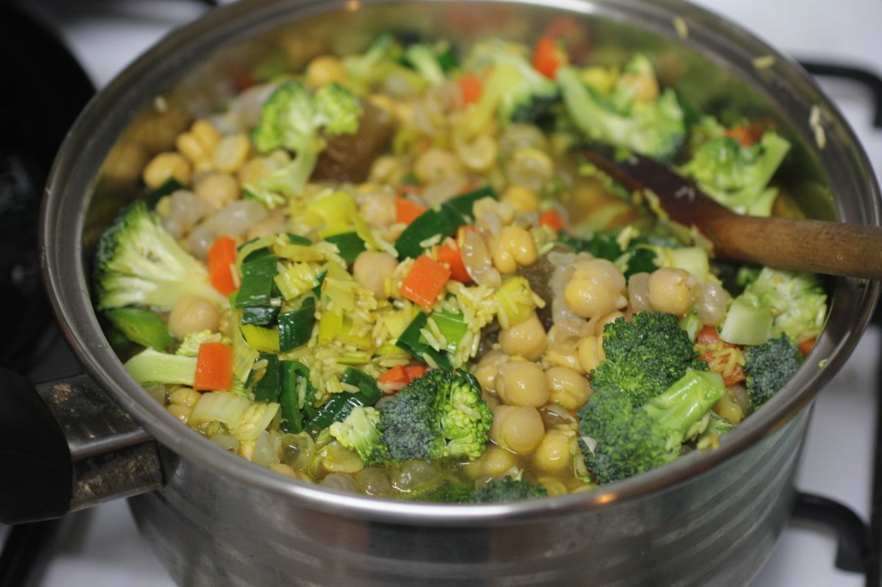 Green Gourmet Giraffe Chickpea pilaf