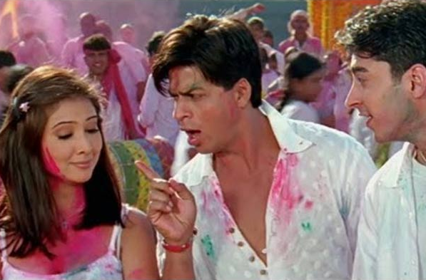 Srk playing holi in the Movie Mohabbatein