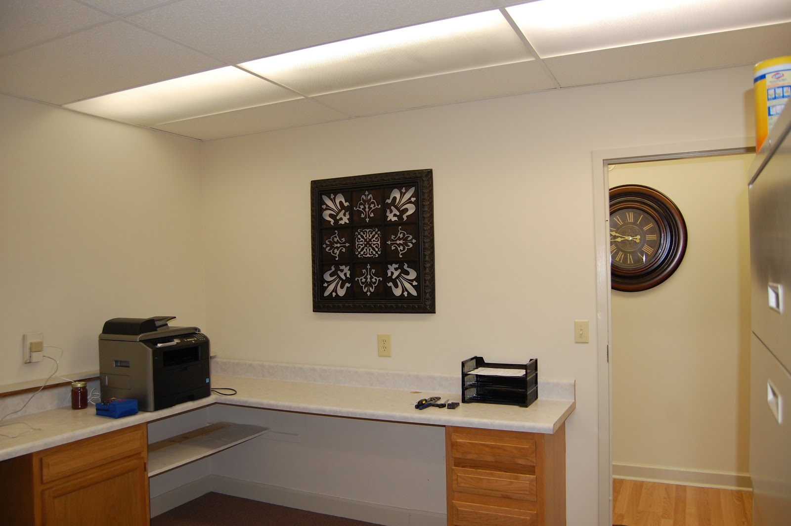 L M Cline's Interior Decorating Warm Reception and hallways in the NP