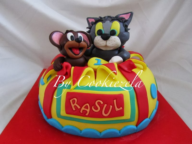 Butik Pasta, Kurabiye ve Cupcake�ler Tom ve Jerry�li 1 Yaş Pastası