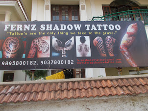 "TATTOO ART"  catchy saying in Fort Kochi.
