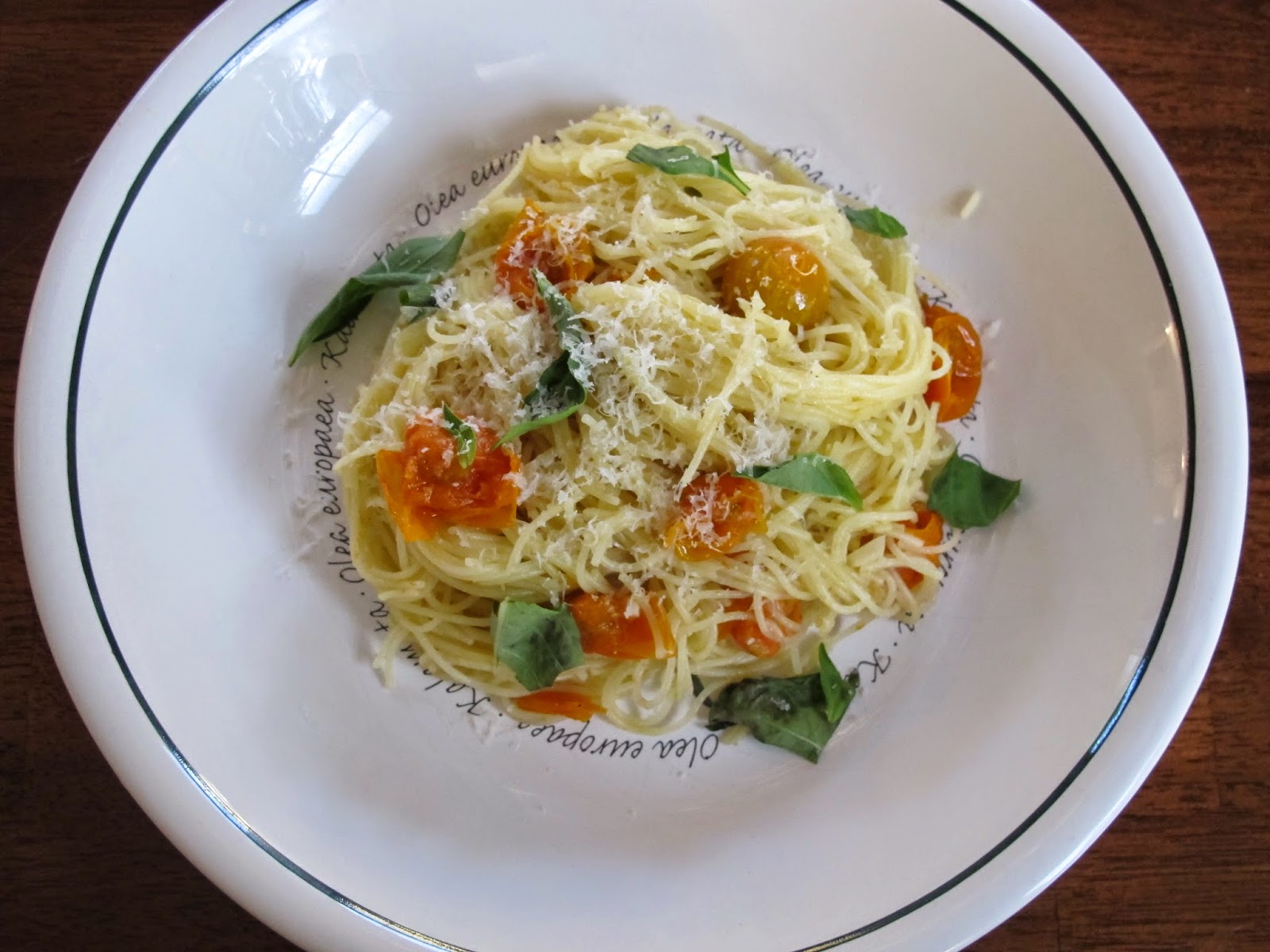 Kitchen Sink Diaries Angel Hair with Roasted Cherry Tomatoes