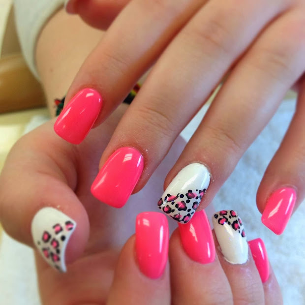 summer acrylic nail design