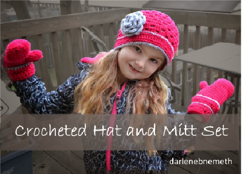 Crocheted Hat and Mitten Set Pattern