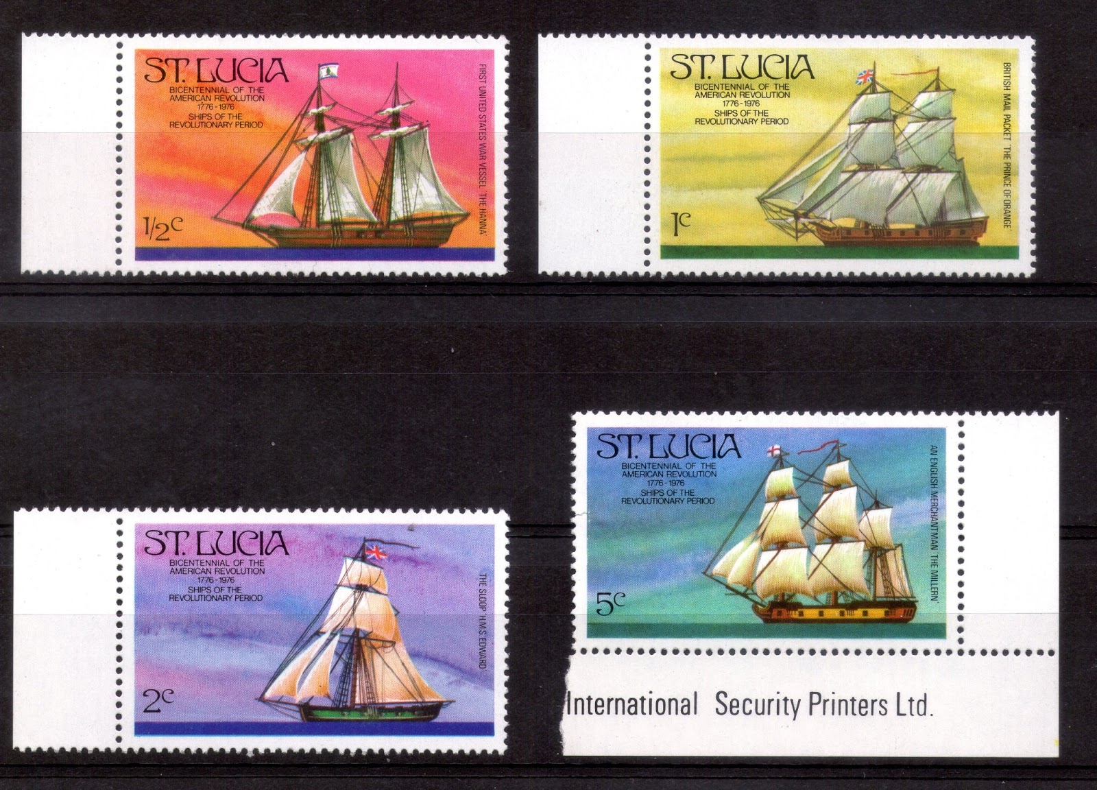 The wonderful world of stamps. Saint LuciaShips