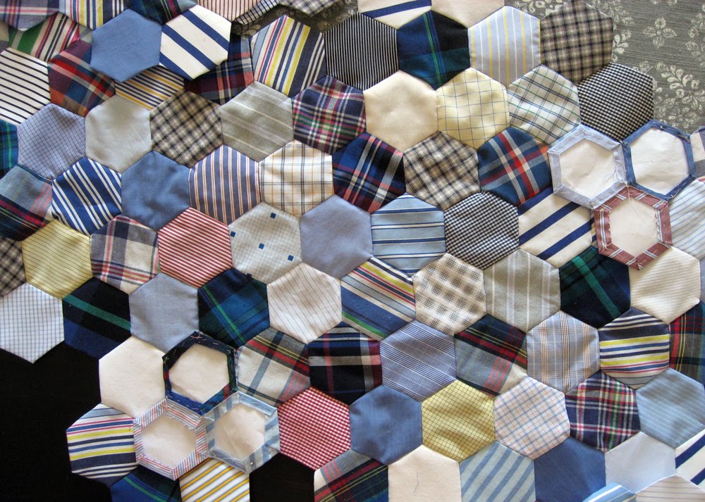 Picky Chicky's Art & Craft Blog Work in Progress Hexie Quilt From