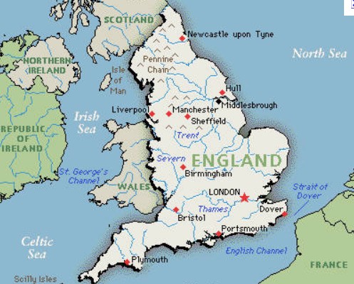 Imagenes Del Mapa De Inglaterra