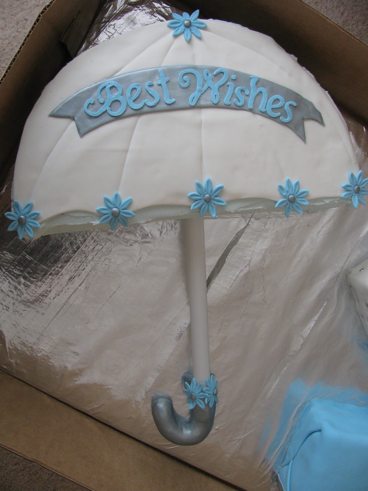 C & G Cakes Wedding Shower Umbrella Cake