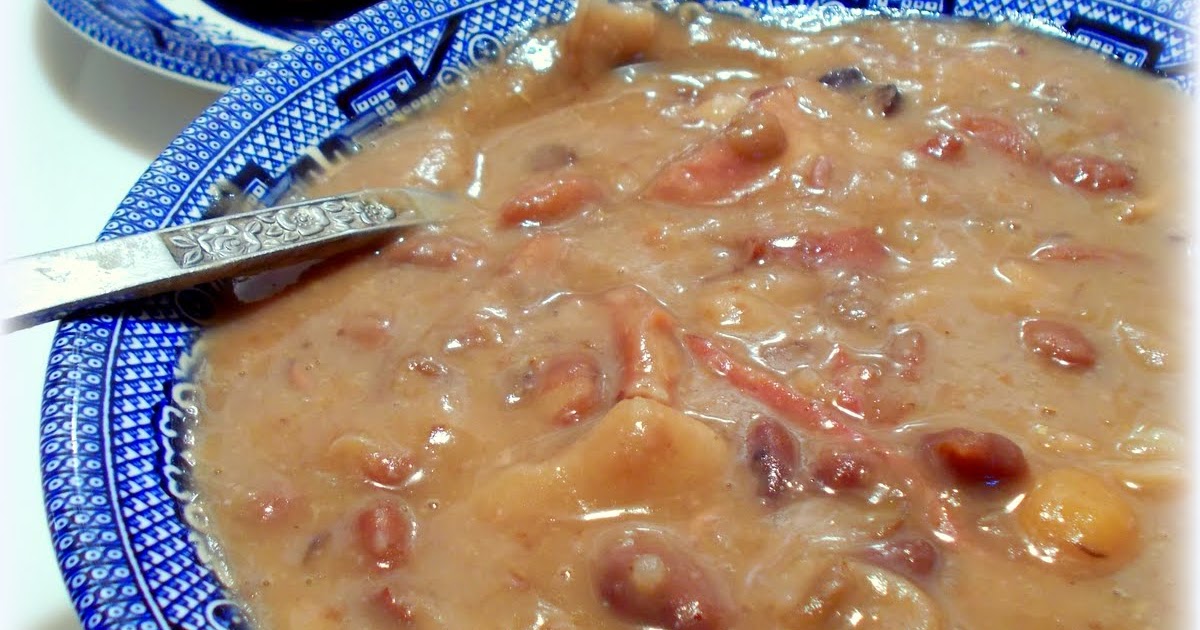 Watching What I Eat Hearty Ham & 15 Bean Soup with Oat Bran Muffins