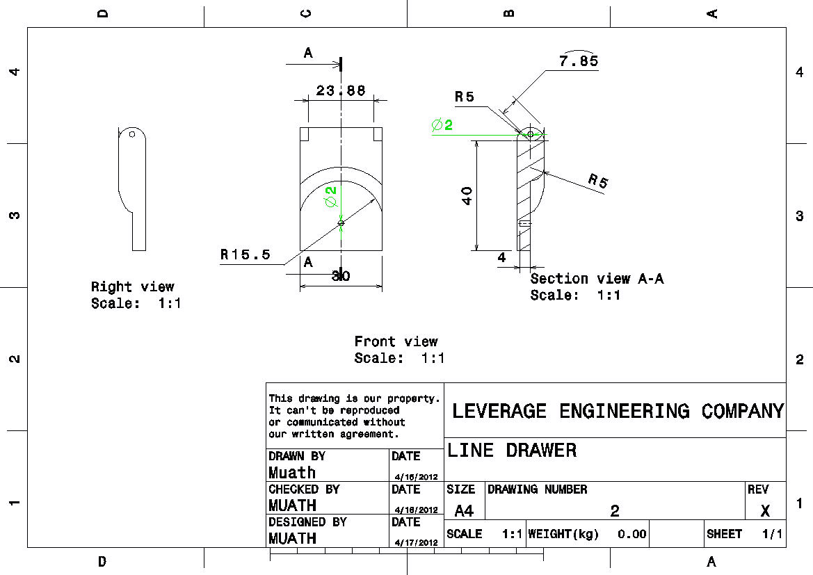 LEVERAGE ENGINEERING COMPANY Product Drawings