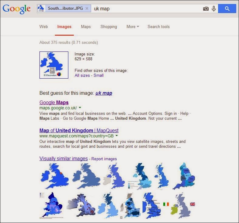 Google Image Search matched the UK map image Google Image Search matched the UK map image
