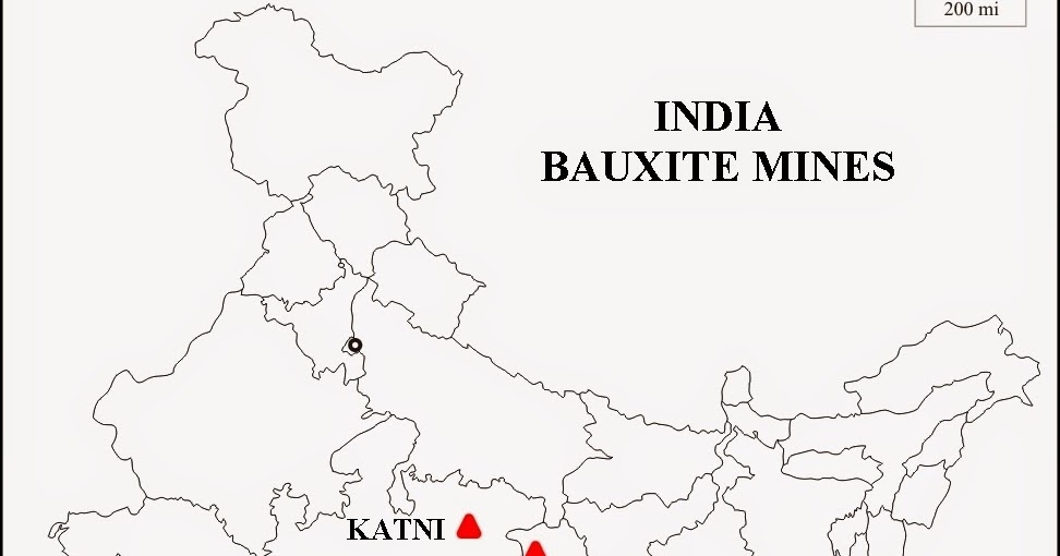 Geography and We MAP WORK BAUXITE MINES