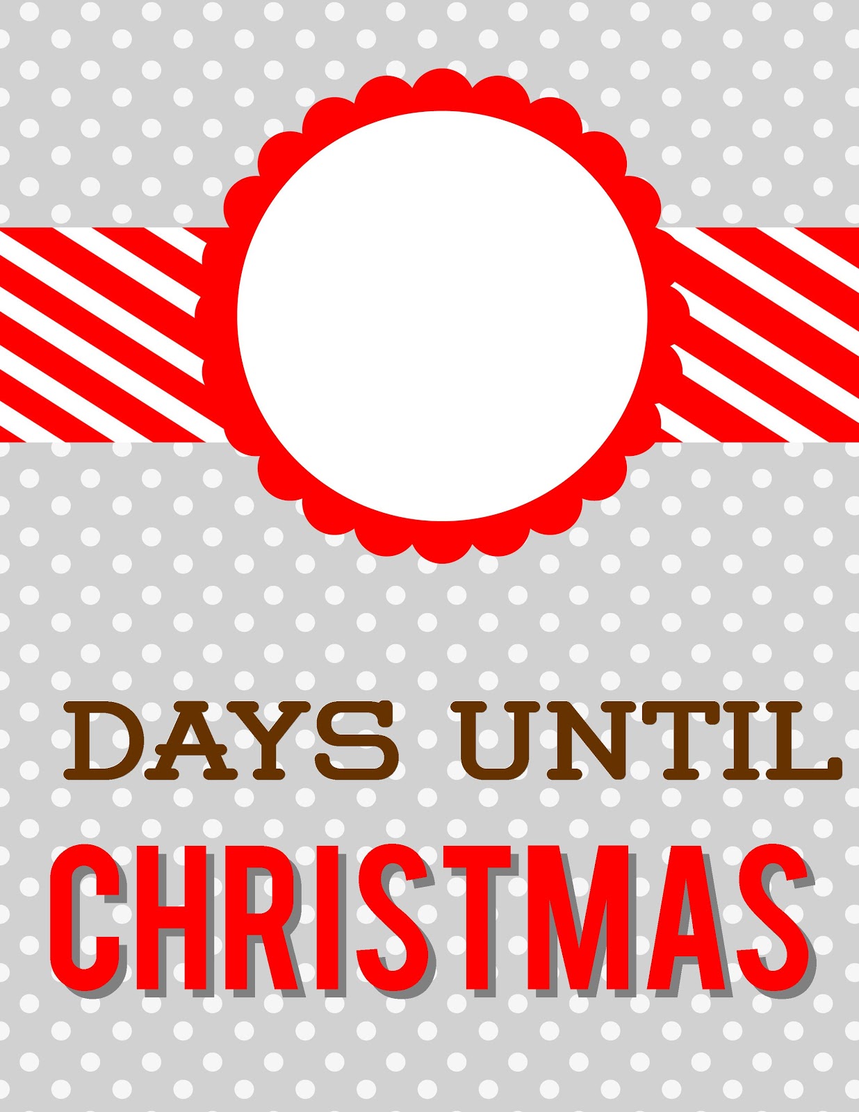 Days Until Christmas DryErase Countdown