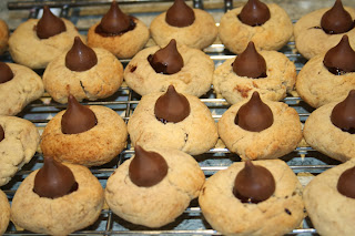 Hershey's Kisses thumbprint cookies