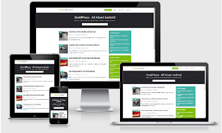 Screenshots of the free Droidpluss for blogger template Responsive