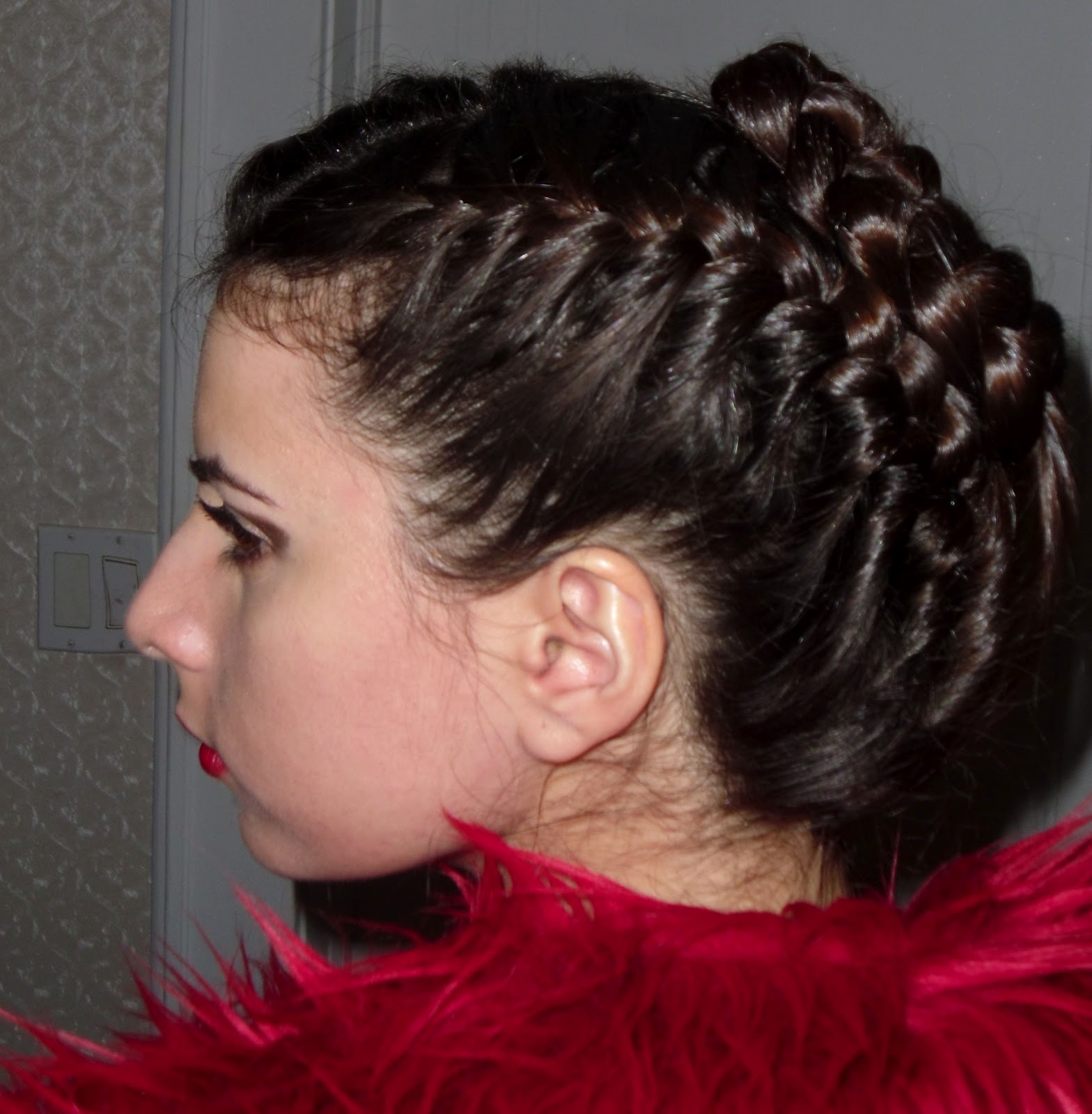 braided side updo