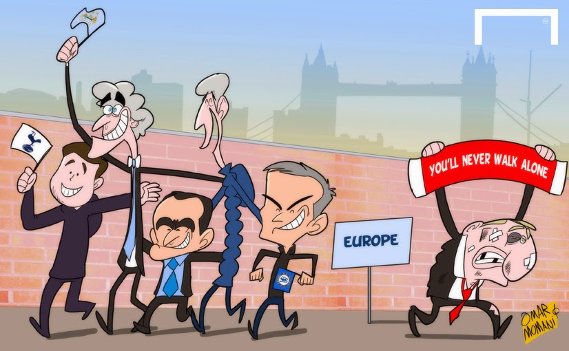 Omar Momani Cartoons Premier League Clubs In Europe Win