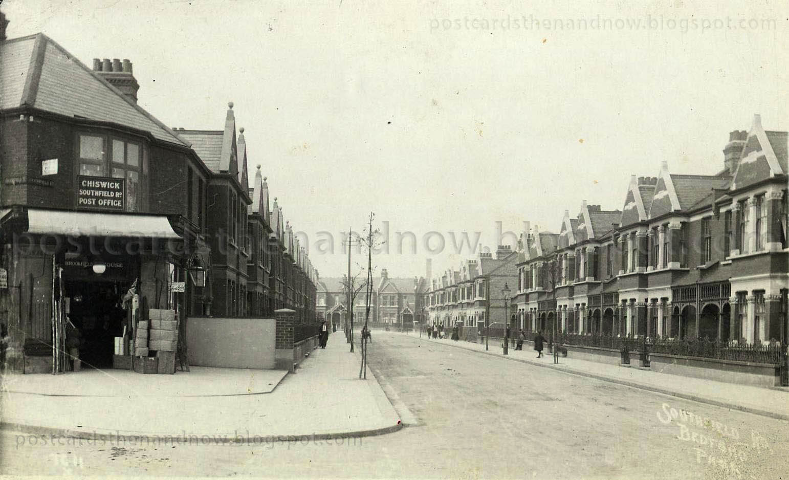 Postcards Then and Now Bedford Park, West London, Southfields Road c1911