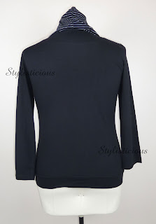 262325 ~ Joint Jacket / Sweater Blouse with Hood ~ Black / Purple 262325 ~ Joint Jacket / Sweater Blouse with Hood ~ Black / Purple