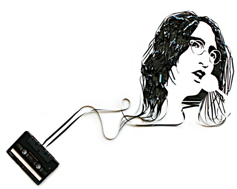 Upcycle Us Upcycling cassette tape ribbons into..... portraits!