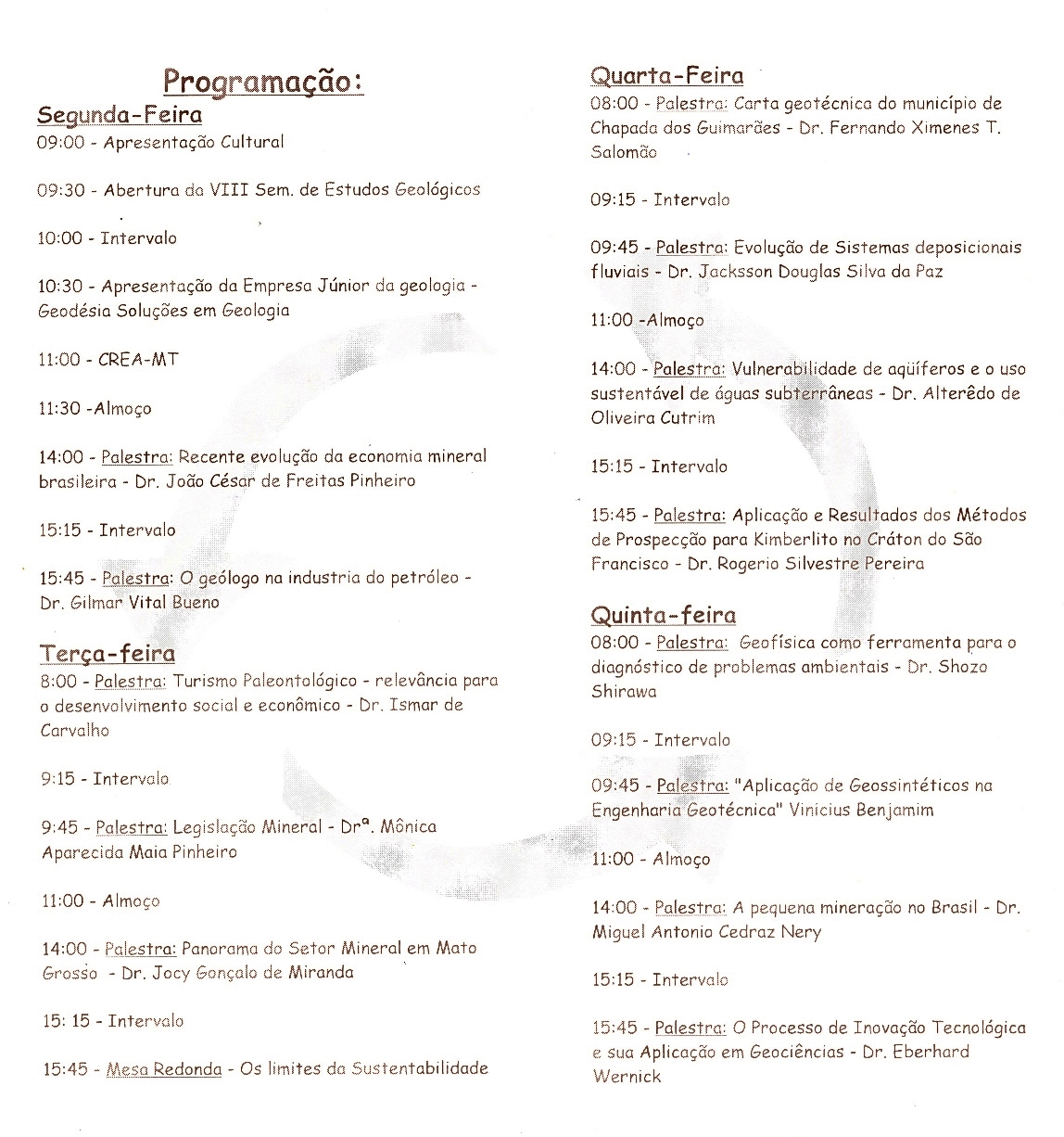 Geologia cursos