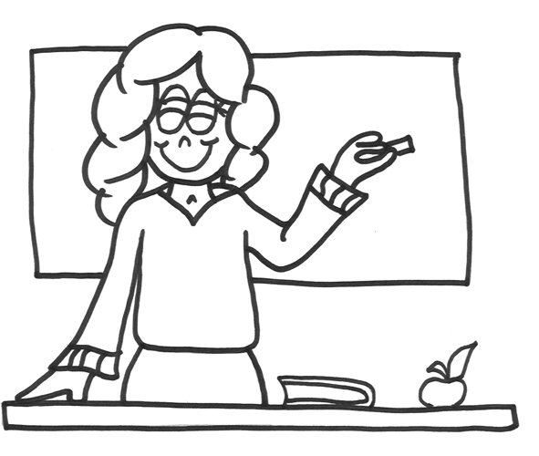 Teacher Coloring Pages Drawings