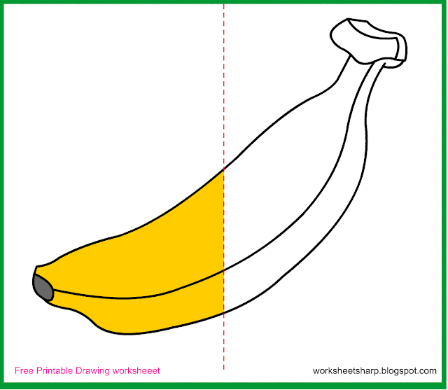 Cost-free Drawing worksheets Printable: Banana Drawing worksheets graphic regarding Banana Printable titled Totally free Drawing worksheets Printable: Banana Drawing worksheets