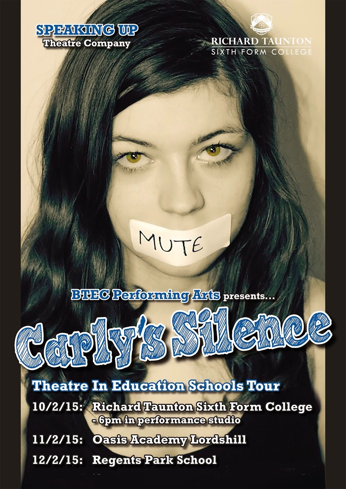 THEATRE IN EDUCATION SCHOOLS TOUR POSTER
