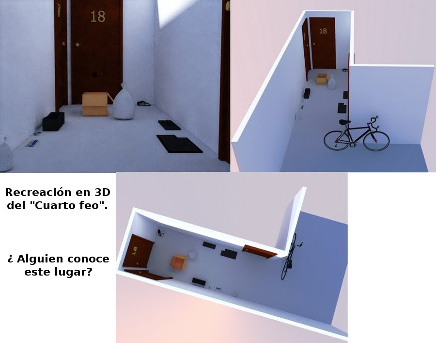 Recreación en 3D de la estancia