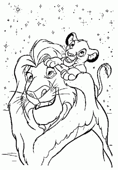 Wild Animal Lion King of The Jungle Coloring Pages title=