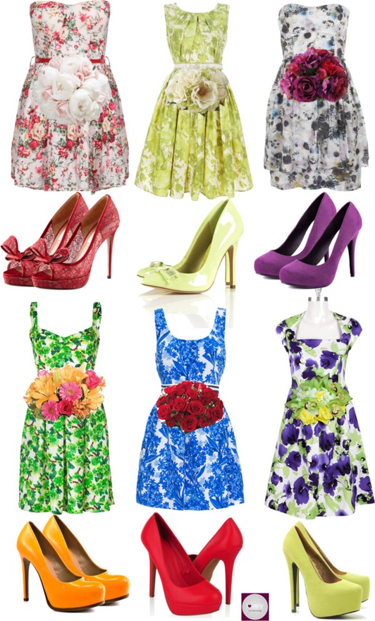 Lovely Patterned Bridesmaids Dresses