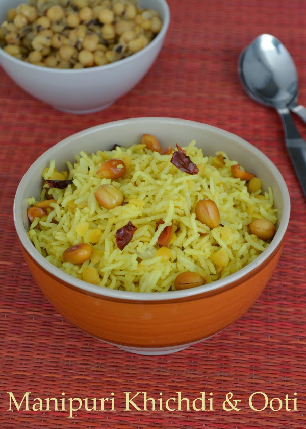 Veggie Platter Manipur Cuisine Manipuri Khichdi & Mangal Ooti