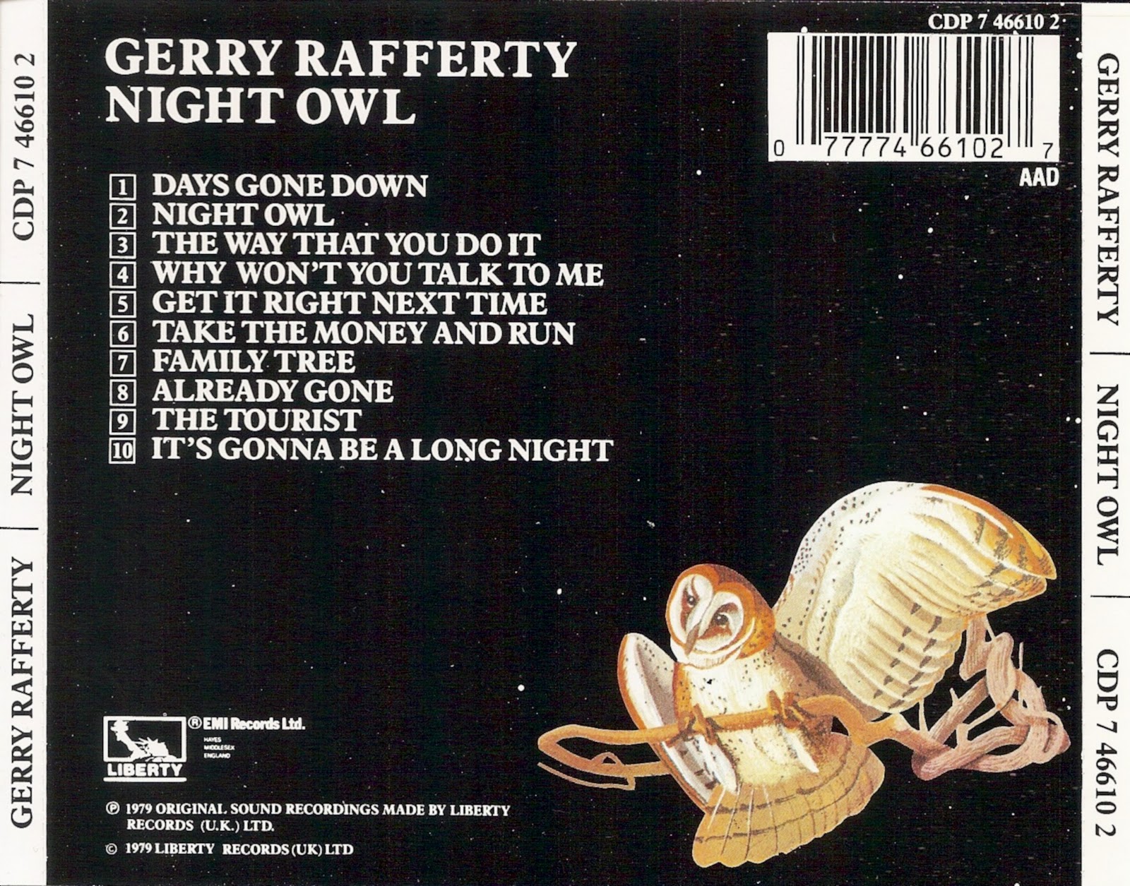 The First Pressing CD Collection Gerry Rafferty Night Owl