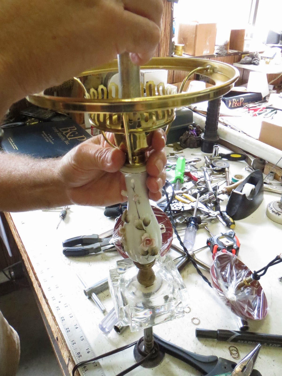 Lamp Parts and Repair Lamp Doctor Small Ceramic Lamp with Added