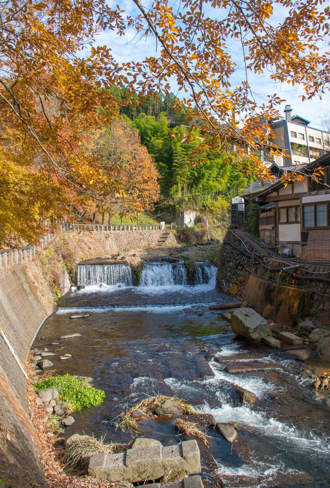 kurokawa old town waterfall and river onsen kurokawa old town waterfall and river onsen