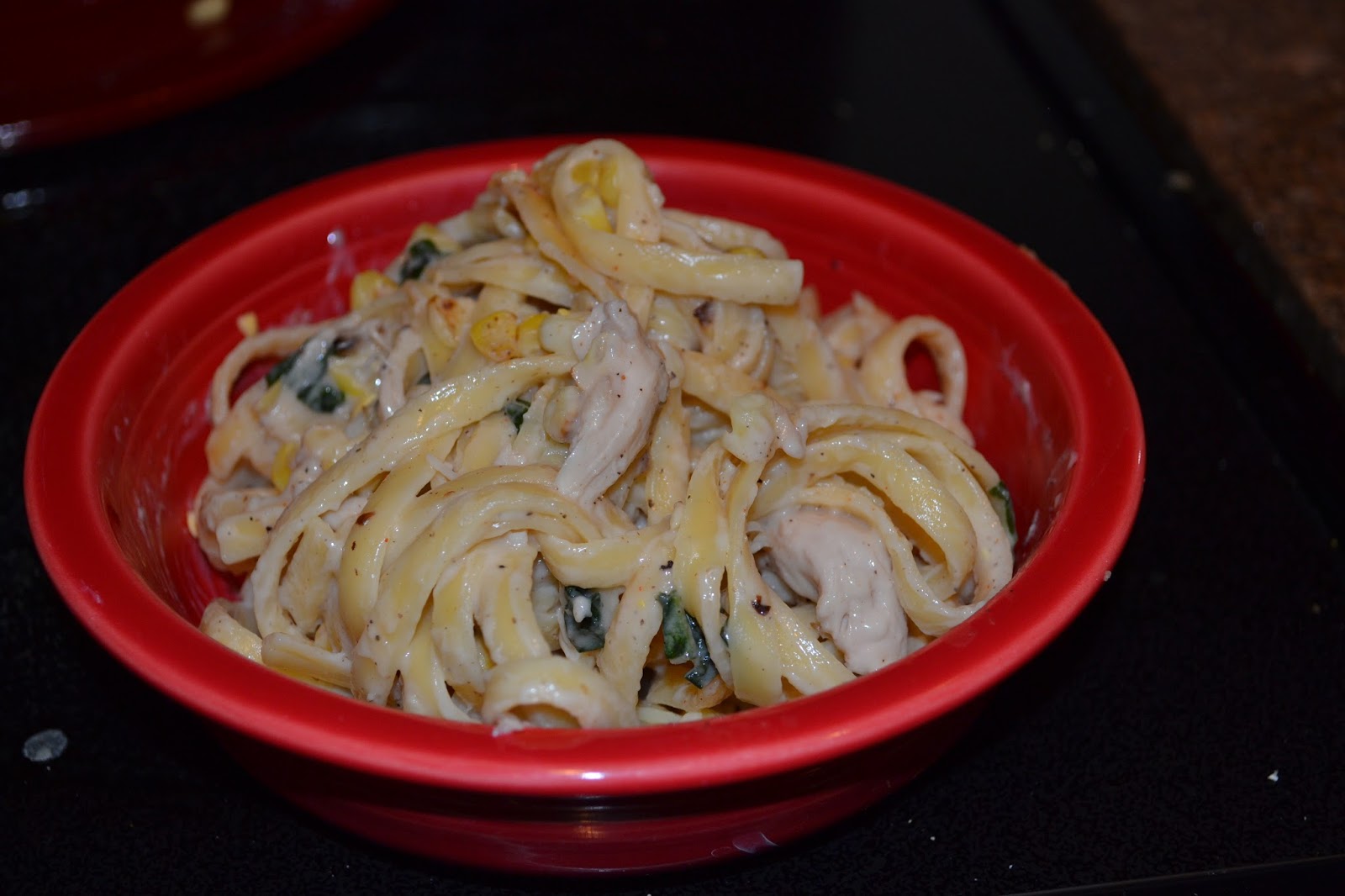 Stephanie's AZ Kitchen Chicken Chipotle Toasted Corn Fettuccine