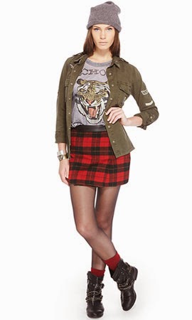 Look coleção inverno Riachuelo saia xadrez tendência Look coleção inverno Riachuelo saia xadrez tendência