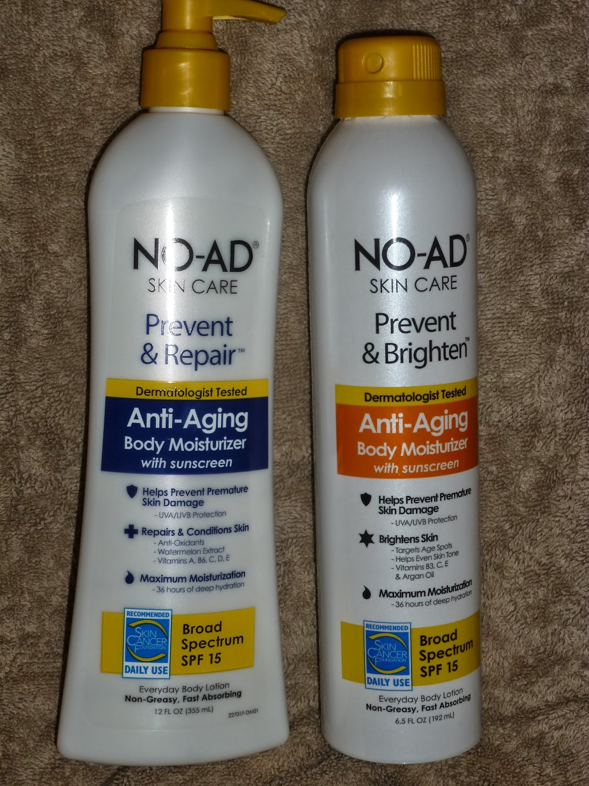 Giveaway Lady: No-Ad Skin Care Anti-Aging Body Moisturizer w/Sunscreen #Review & #Giveaway!
