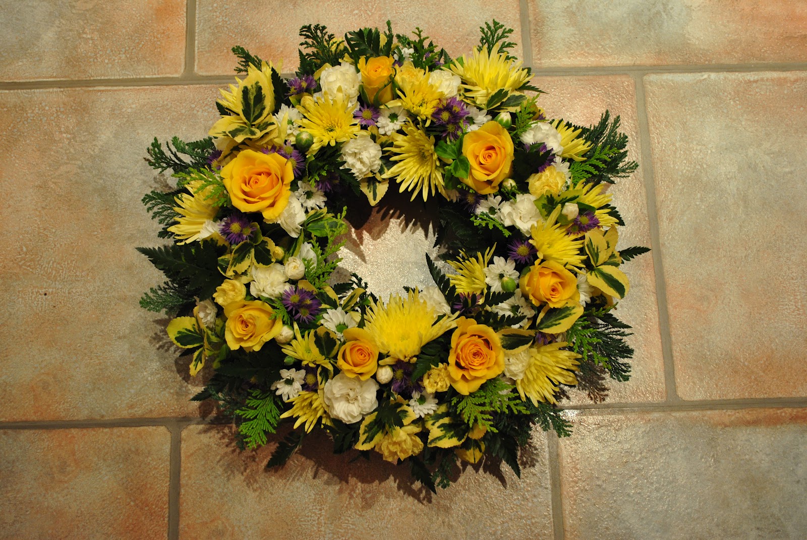Lucy's flower studio My Grandad Roy's funeral wreath