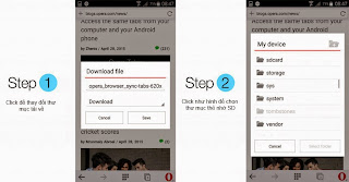 Lưu file với Opera mini Lưu file với Opera mini