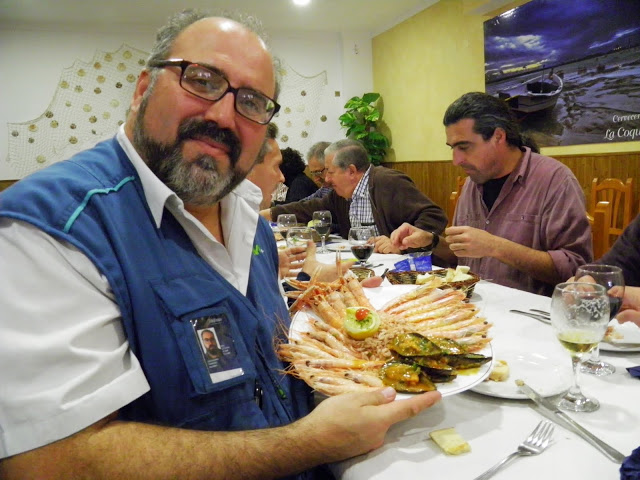 De mariscada con los compañeros