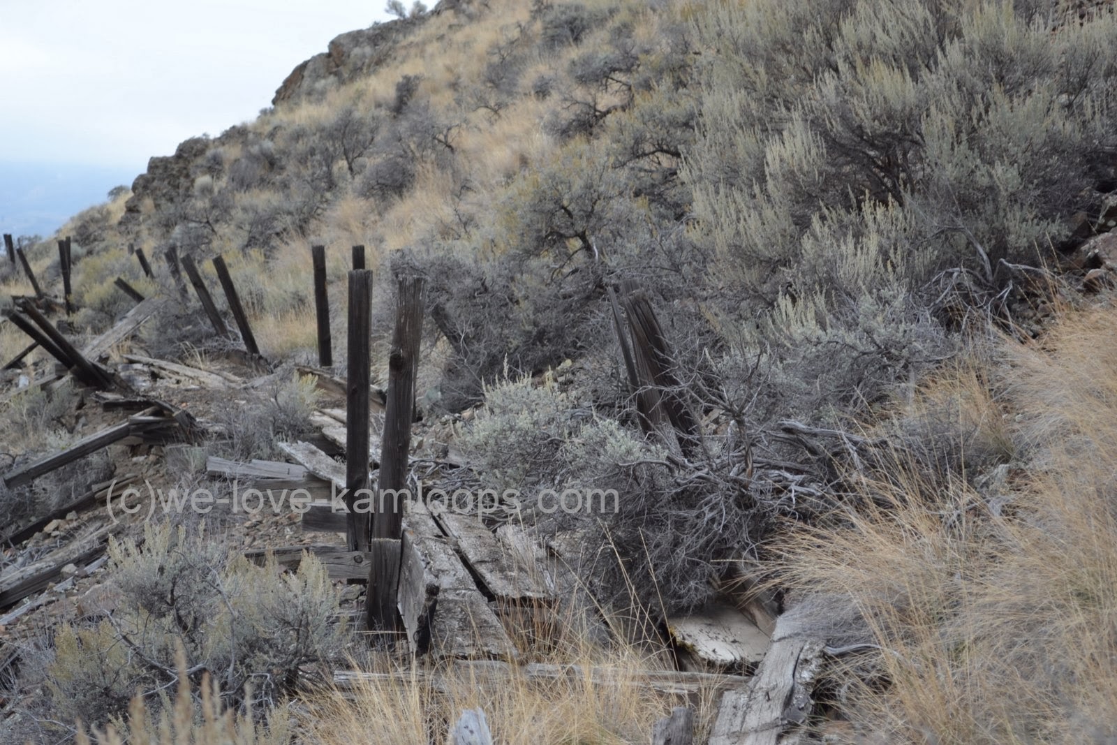 welovekamloops Walhachin Wooden Irrigation Flume Kamloops, BC