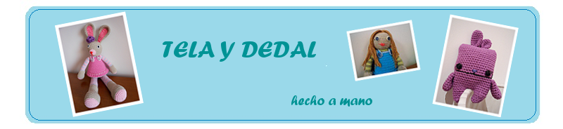 TELA Y DEDAL (hecho a mano)