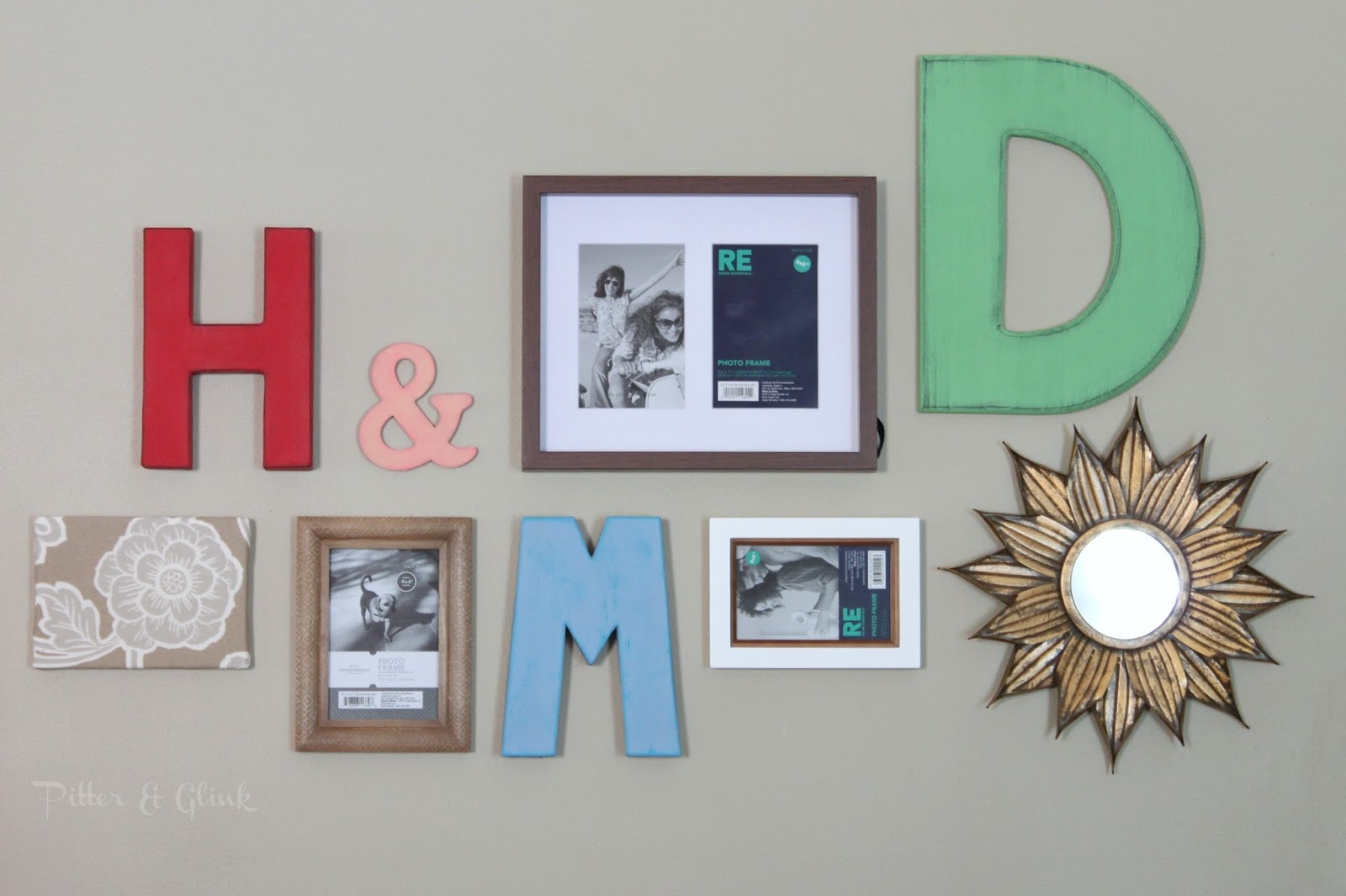 PitterAndGlink {Inexpensive DIY Gallery Wall}
