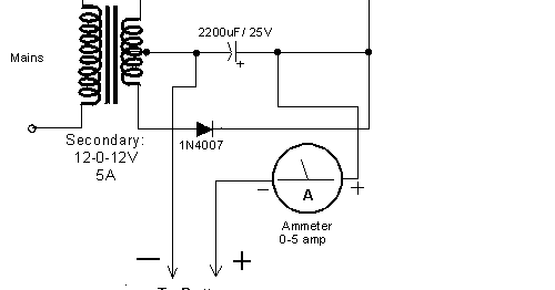 Simple Circuit Car Battery Charger |simple schematic diagram