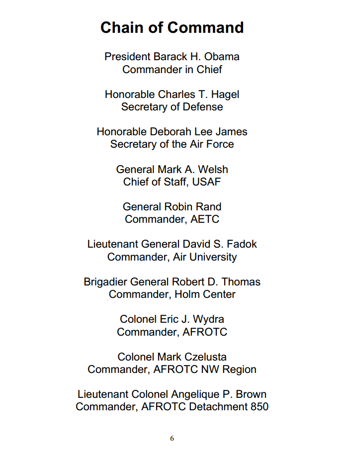 Det 850 Warrior Handbook Chain of Command