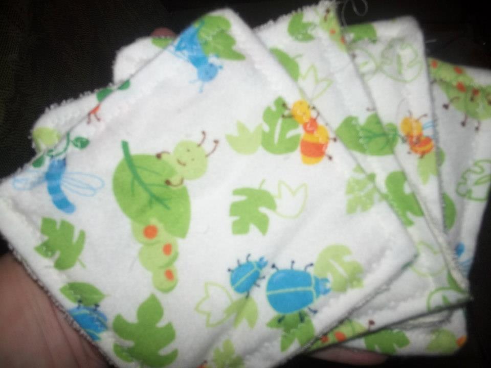 One Mama's Journey Flannel and terry cloth burp cloths and wipes