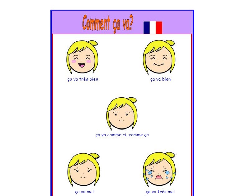 Ca va mal meaning in french