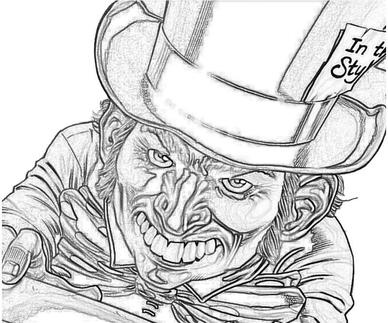 Mad Hatter Top Hat Coloring Pages