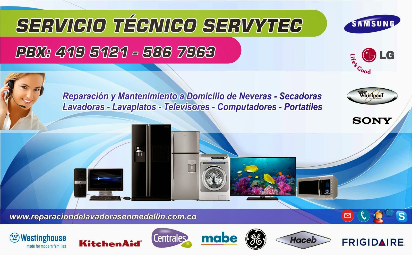 reparacion y mantenimiento de lavadoras y neveras